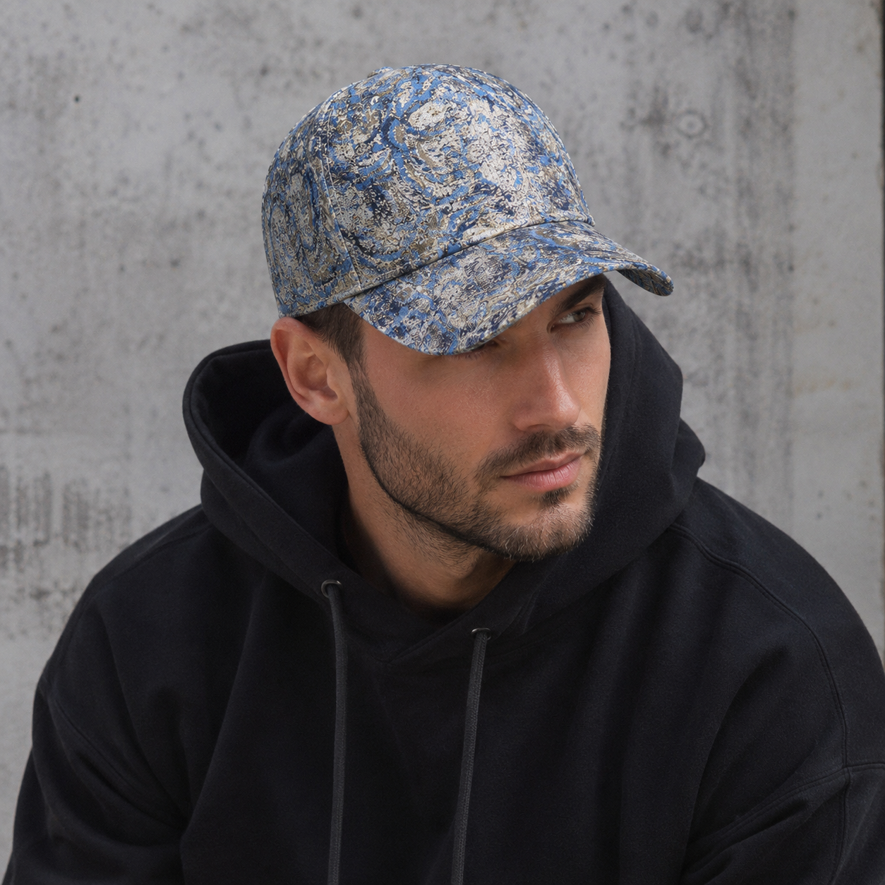 Flowers Baseball Cap – Adjustable Cotton Hat With Stylish Floral Pattern For Summer
