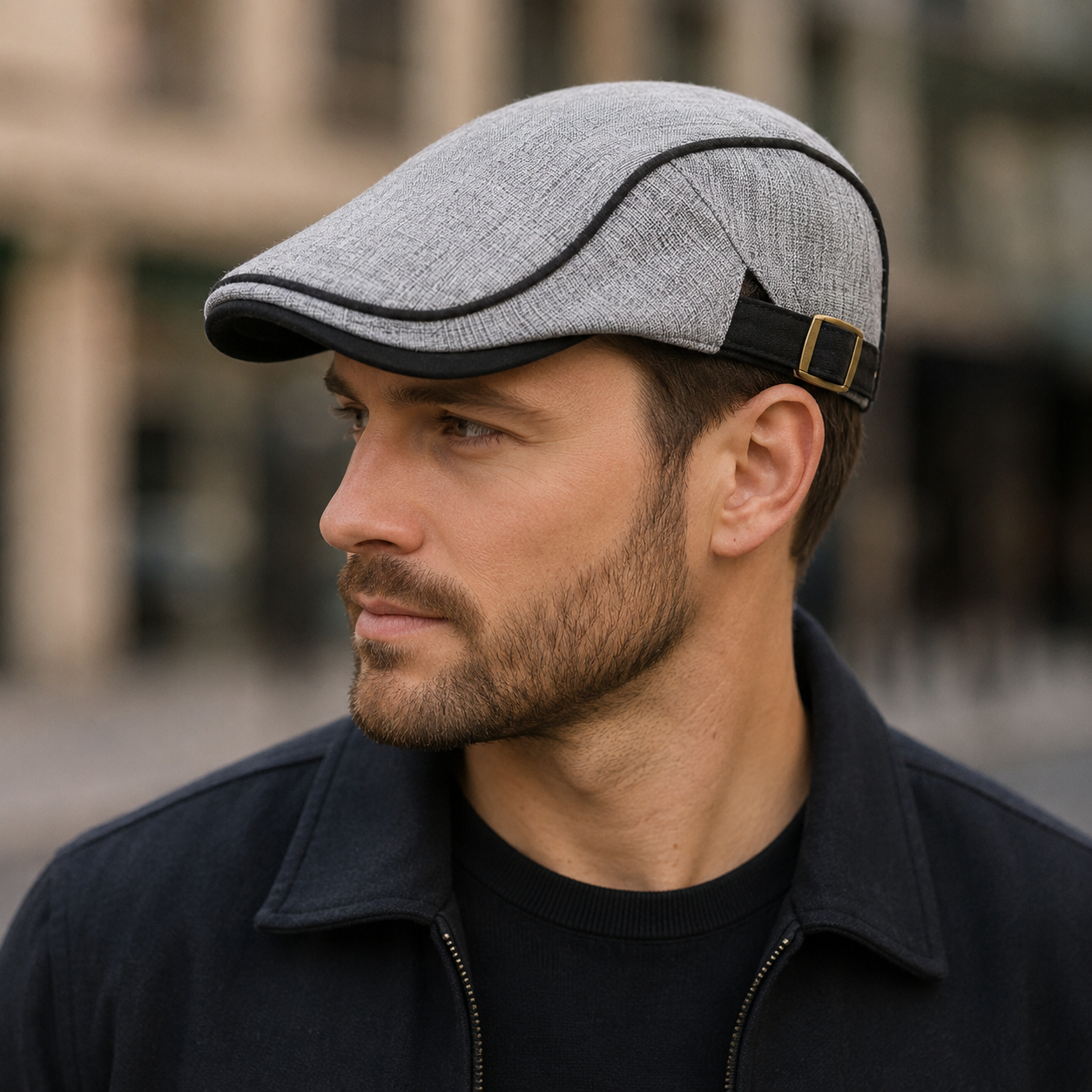 Cotton Flat Cap – Adjustable Classic Plain Flat Caps For Men & Women