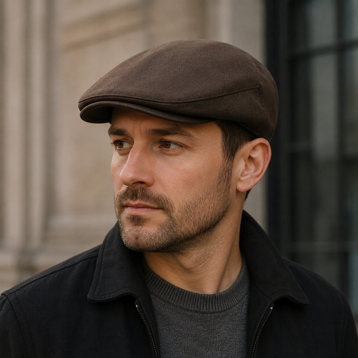 Cotton Flat Cap – Classic Plain Flat Hat With Comfortable Sweatband For Men & Women