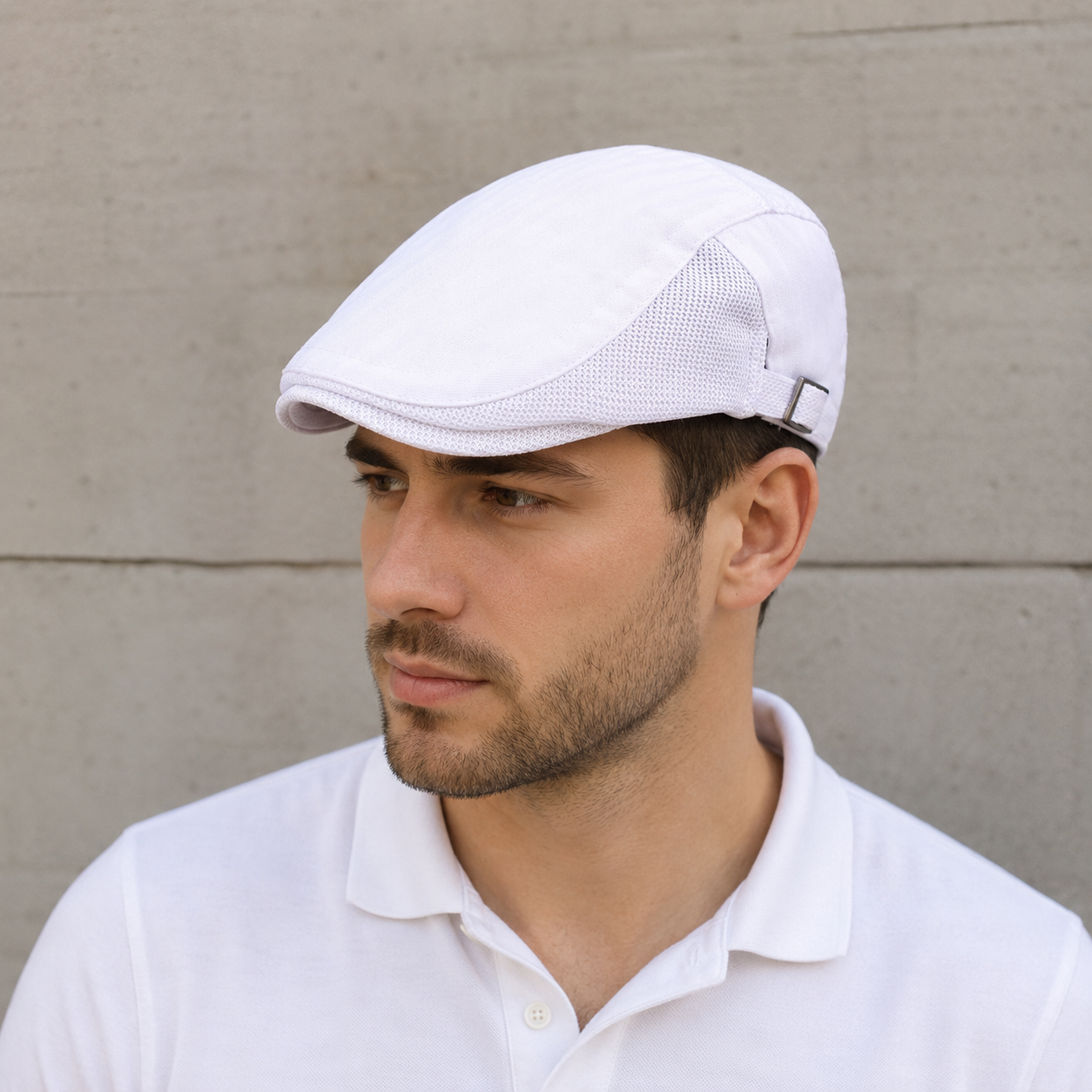 Vintage Flat Cap – Adjustable Cotton Striped Hat for Men & Women Summer Style
