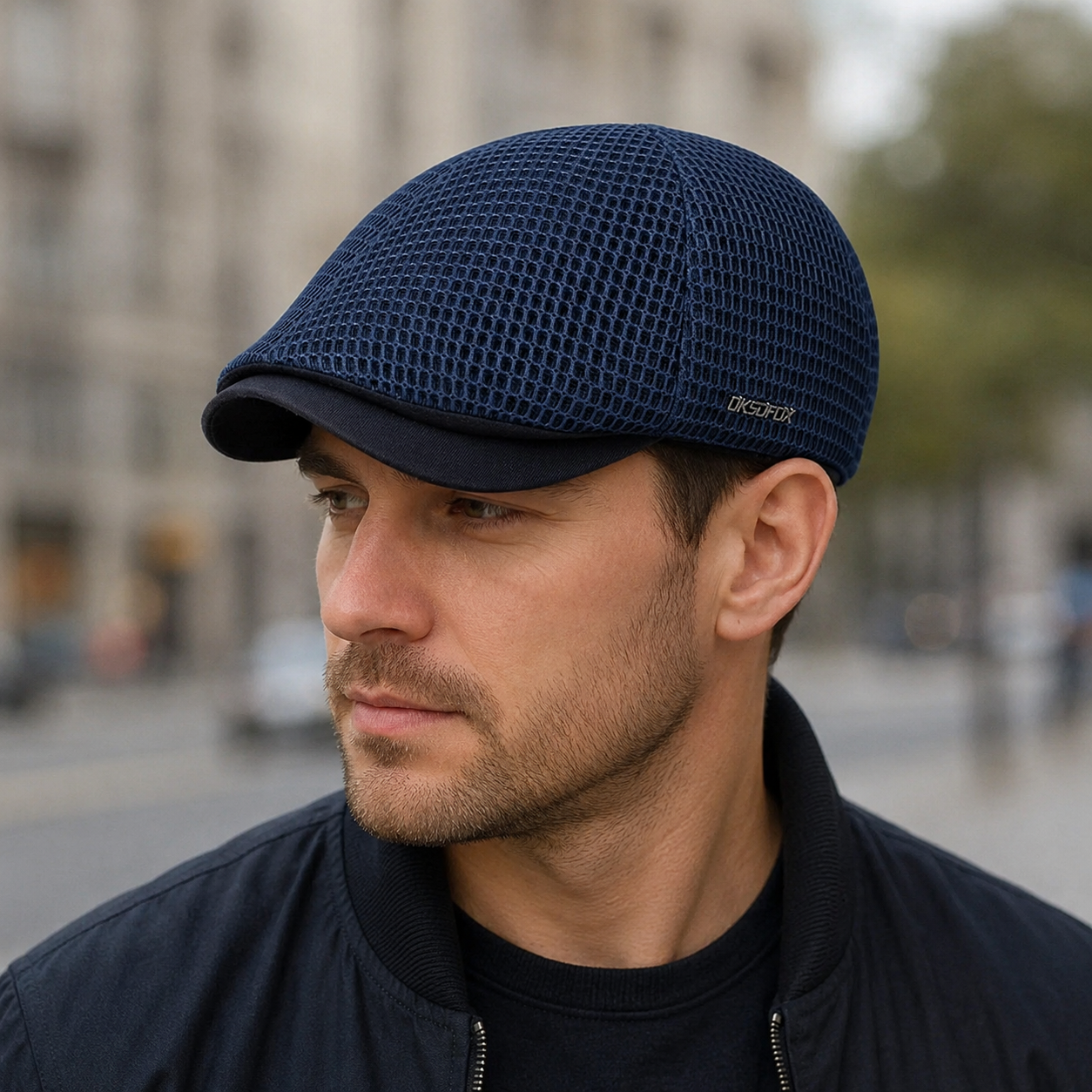 Summer Mesh Flat Cap – Adjustable 6 Panel Ivy Style Breathable Hat