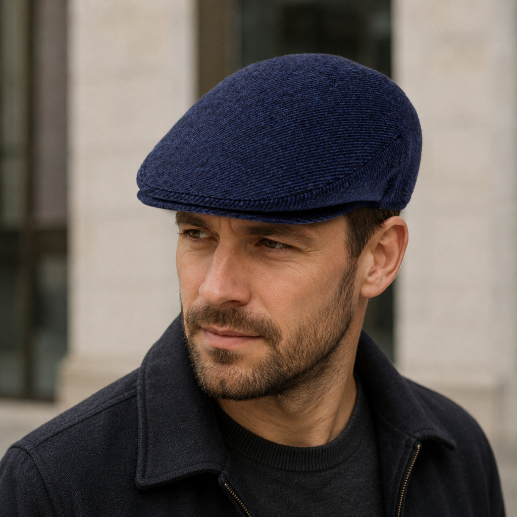 Wool Flat Cap – Classic Adjustable Wool Blend Hat | Warm Stylish Headwear