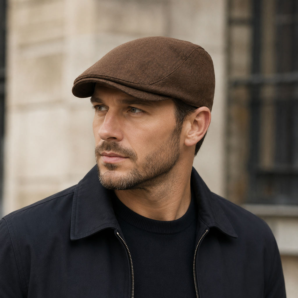 Cotton Flat Cap – Adjustable Classic Flat Hat Size 56-59 cm Breathable Summer Style