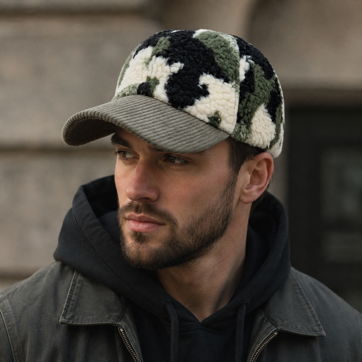 Corduroy Baseball Cap – Adjustable Camouflage Cotton Hat for Men & Women