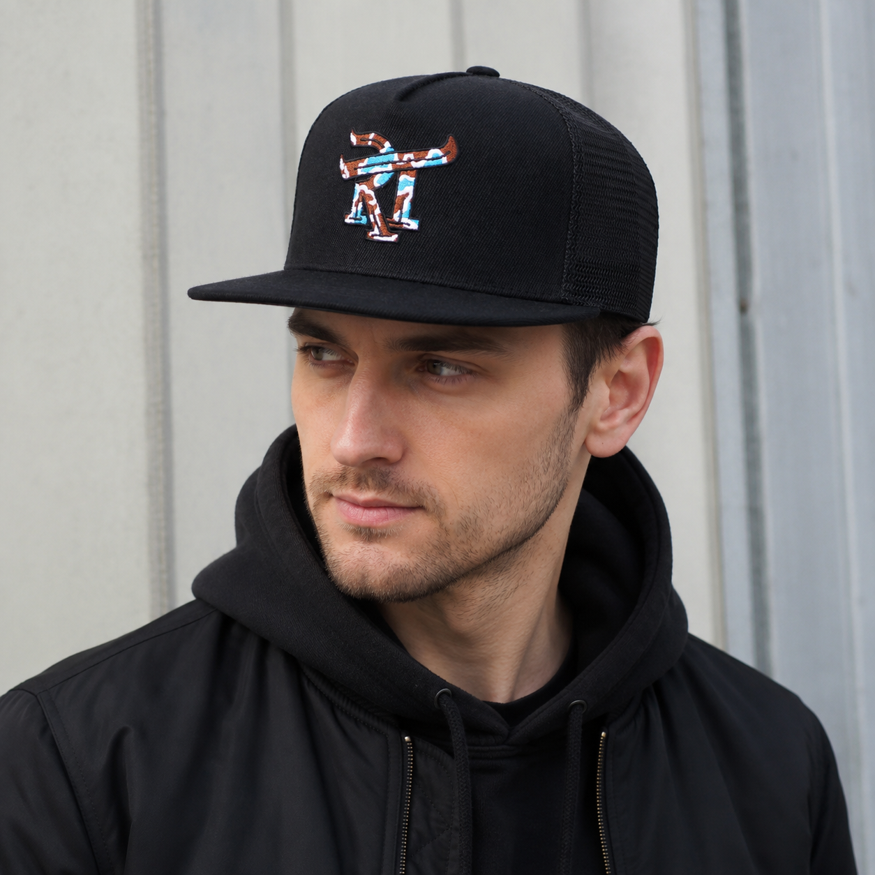 Trucker Snapback Cap – Adjustable Mesh Baseball Hat With Embroidered Details