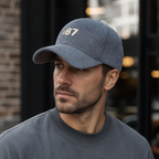 Retro Corduroy Cap – Adjustable Baseball Hat With Embroidered Logo Design