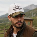 Beige Baseballkappe – Verstellbare Baumwoll-Acryl Country Club Cap mit gesticktem Logo