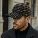 Vintage Tartan Cap – Adjustable Organic Cotton Baseball Hat With Plaid Pattern