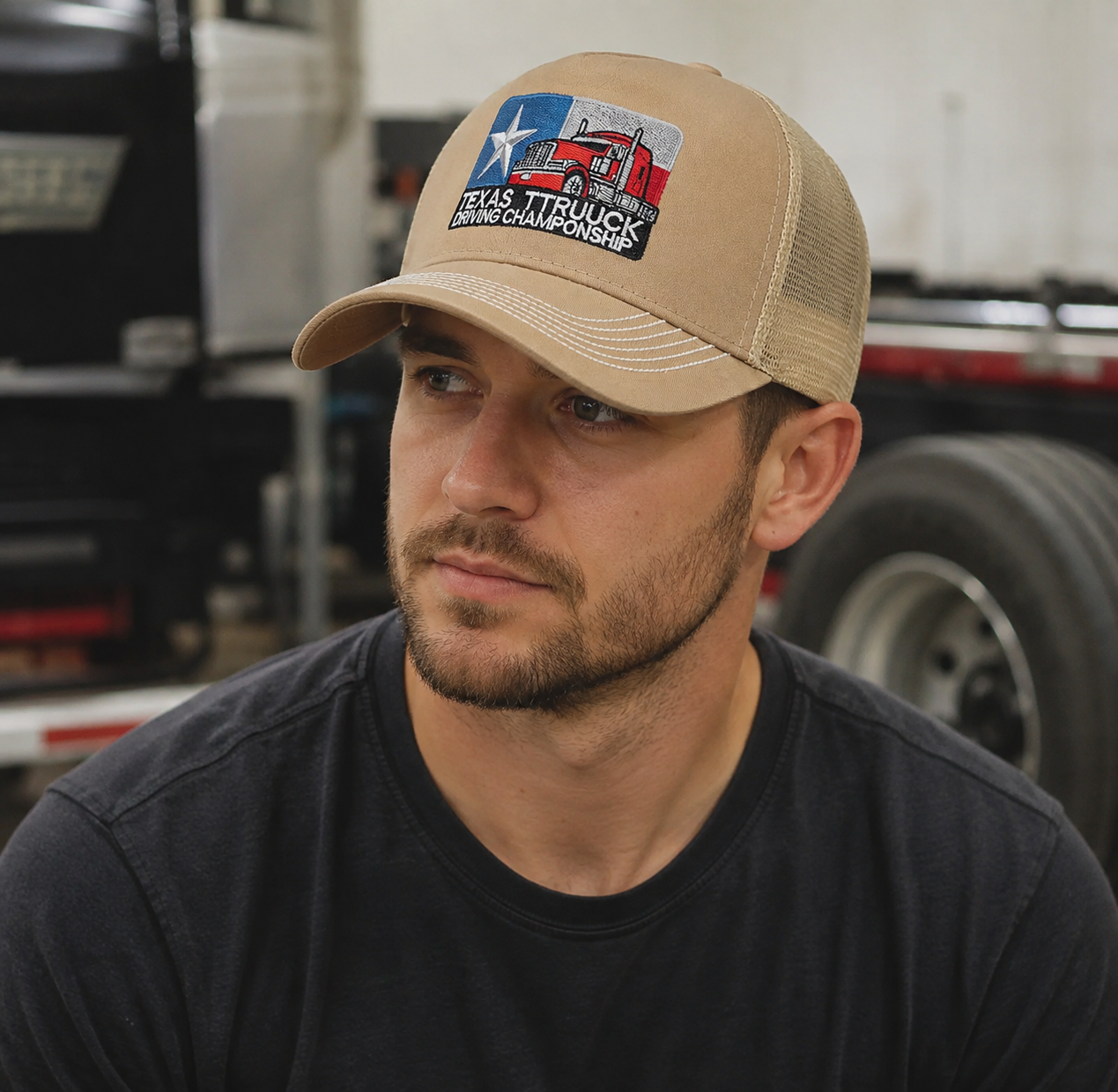 Texas Trucker Cap – Adjustable 54-61cm Organic Cotton & Acrylic Hat With Chilean Flag Design