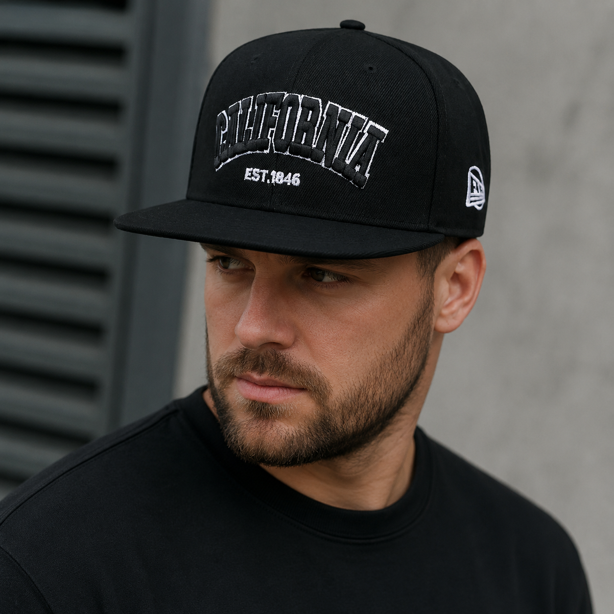 Black Snapback Cap - Adjustable California Baseball Cap For Men & Women