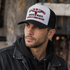 Trucker Snapback Cap – Adjustable Cotton Acrylic Mesh Baseball Hat With Embroidered Logo