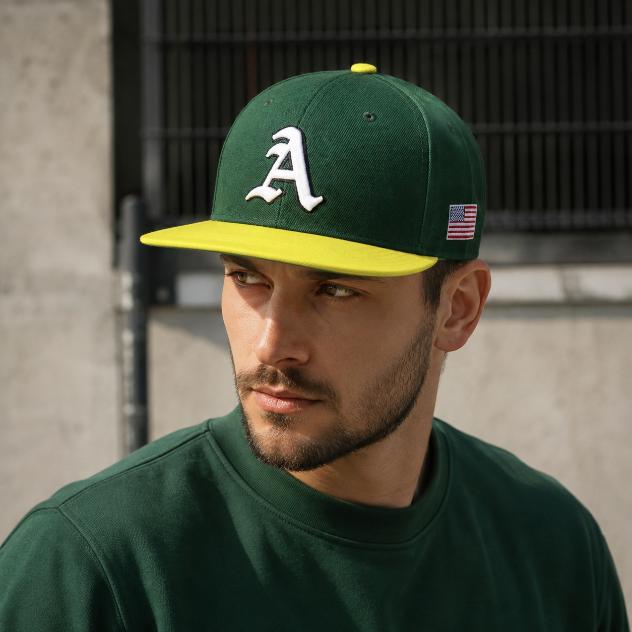 USA Snapback Cap - Gothic Embroidered Flag Adjustable Baseball Hat Cotton Acrylic