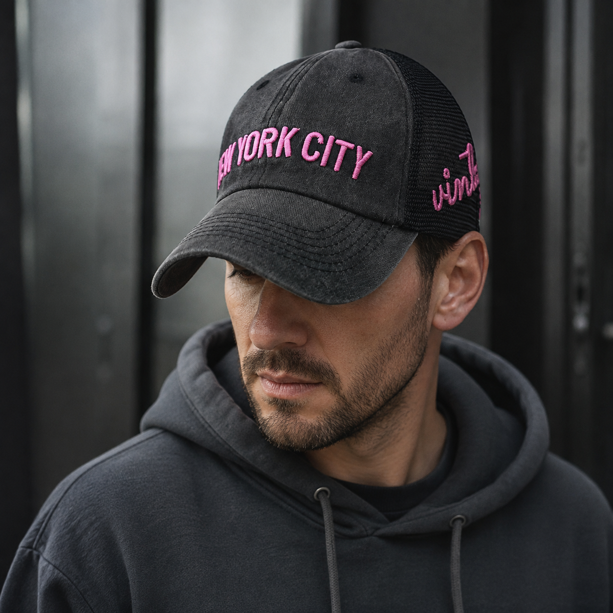 New York City Trucker Cap - Adjustable Cotton Baseball Hat Breathable Unisex Style