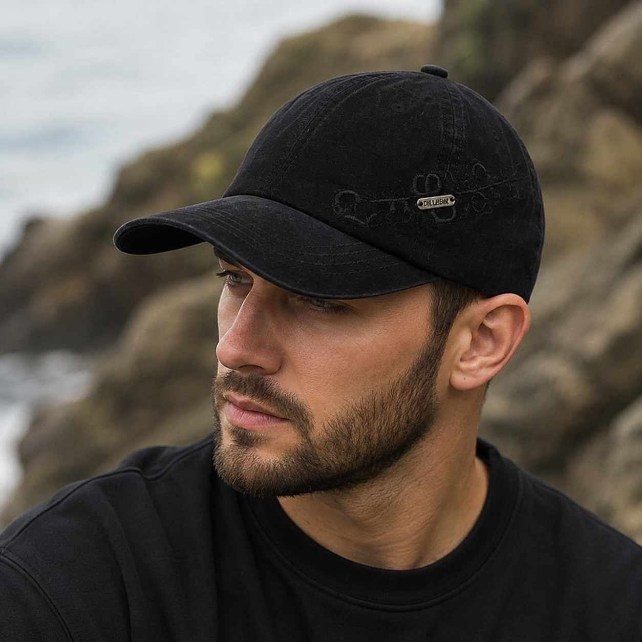 Washed Baseball Cap – Adjustable Cotton Hat With Embroidered Design For Summer