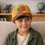 Baby Dinosaur Baseball Cap – Adjustable Corduroy Kids Hat With Cute Cartoon Design