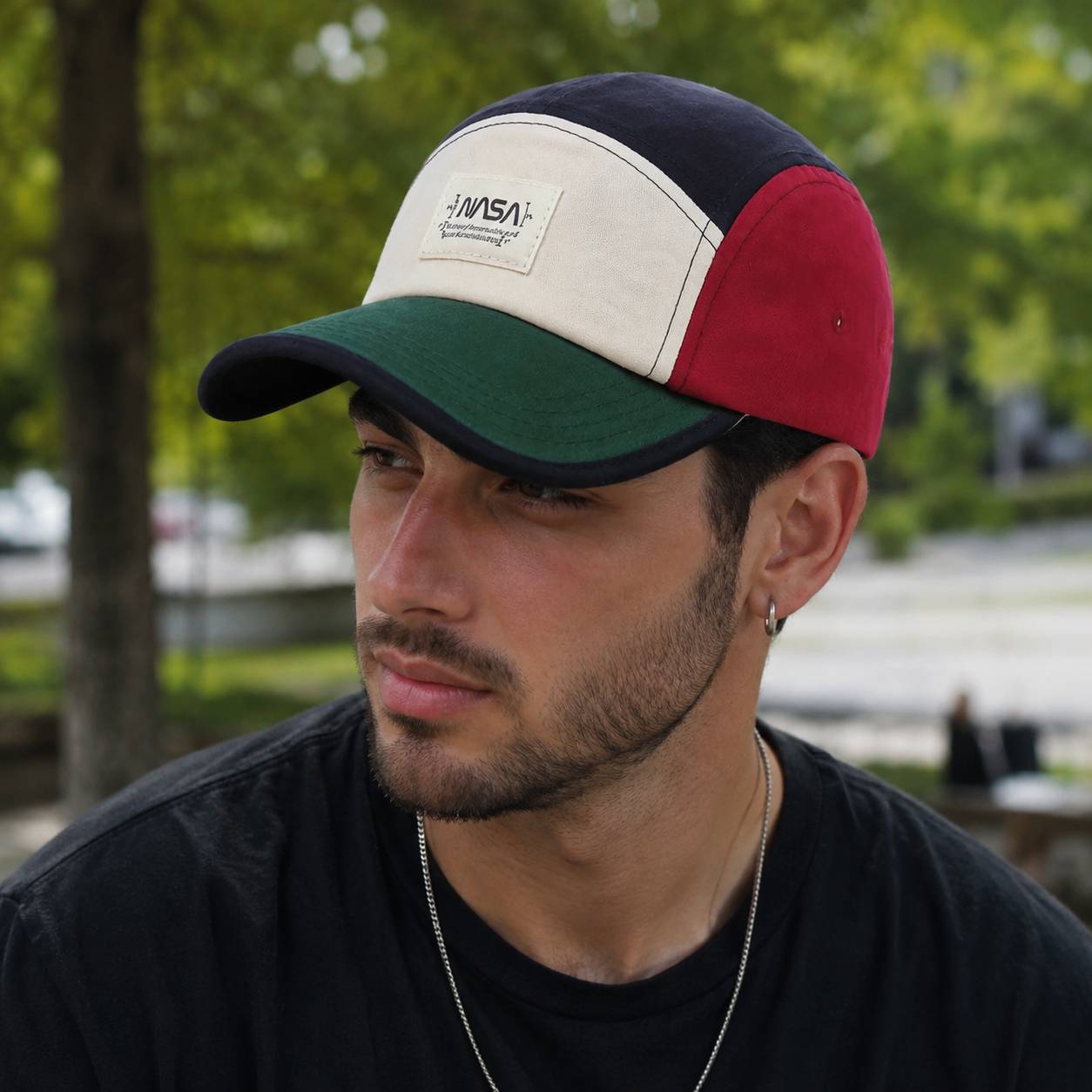 NASA Baseball Cap – Adjustable 5-Panel Acrylic Short Brim Hat for Summer