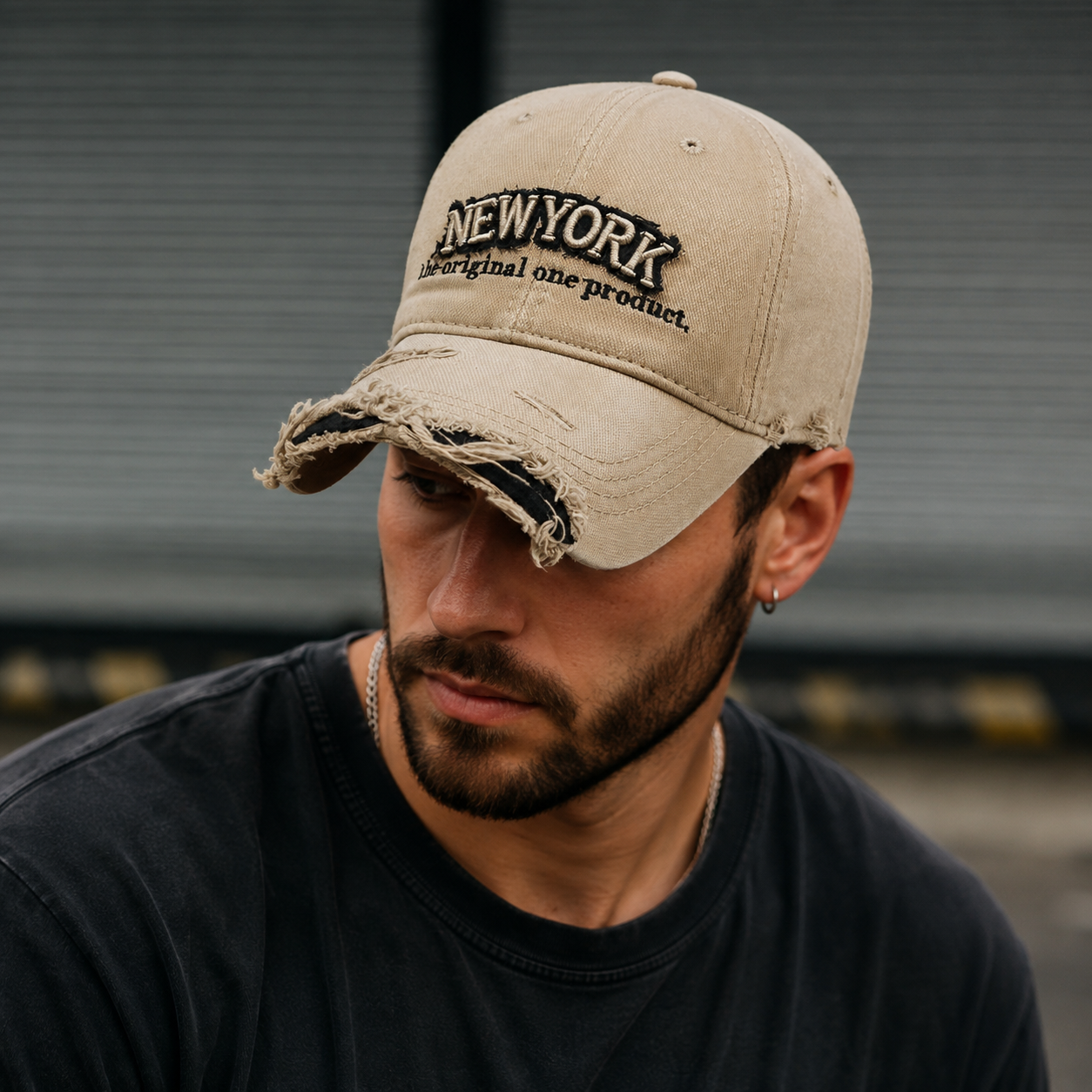 Vintage Baseball Cap – Washed Cotton Dad Hat With Adjustable Ripped Pattern