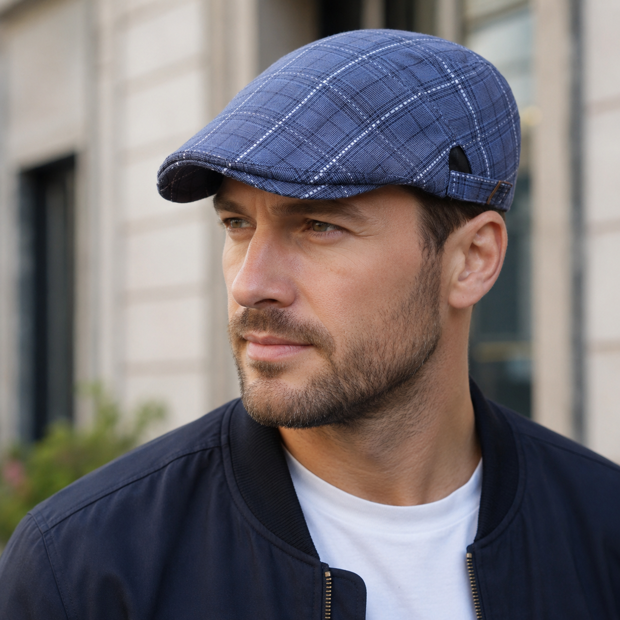 Cotton Flat Cap – Adjustable Plaid Summer Hat For Men & Women By Hatloom