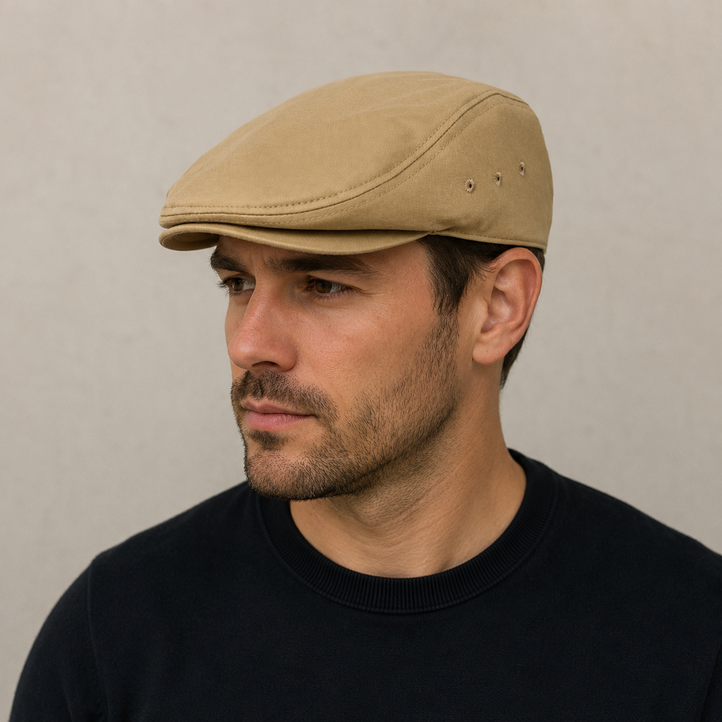 Cotton Flat Cap – Organic Cotton Hat with Adjustable Visor by Hatloom