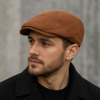 Ivy Suede Flat Cap – Adjustable Vegan Suede Cap With Classic Plain Pattern