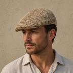 Handmade Mesh Flat Cap – Lightweight Summer Flat Cap for Men & Women