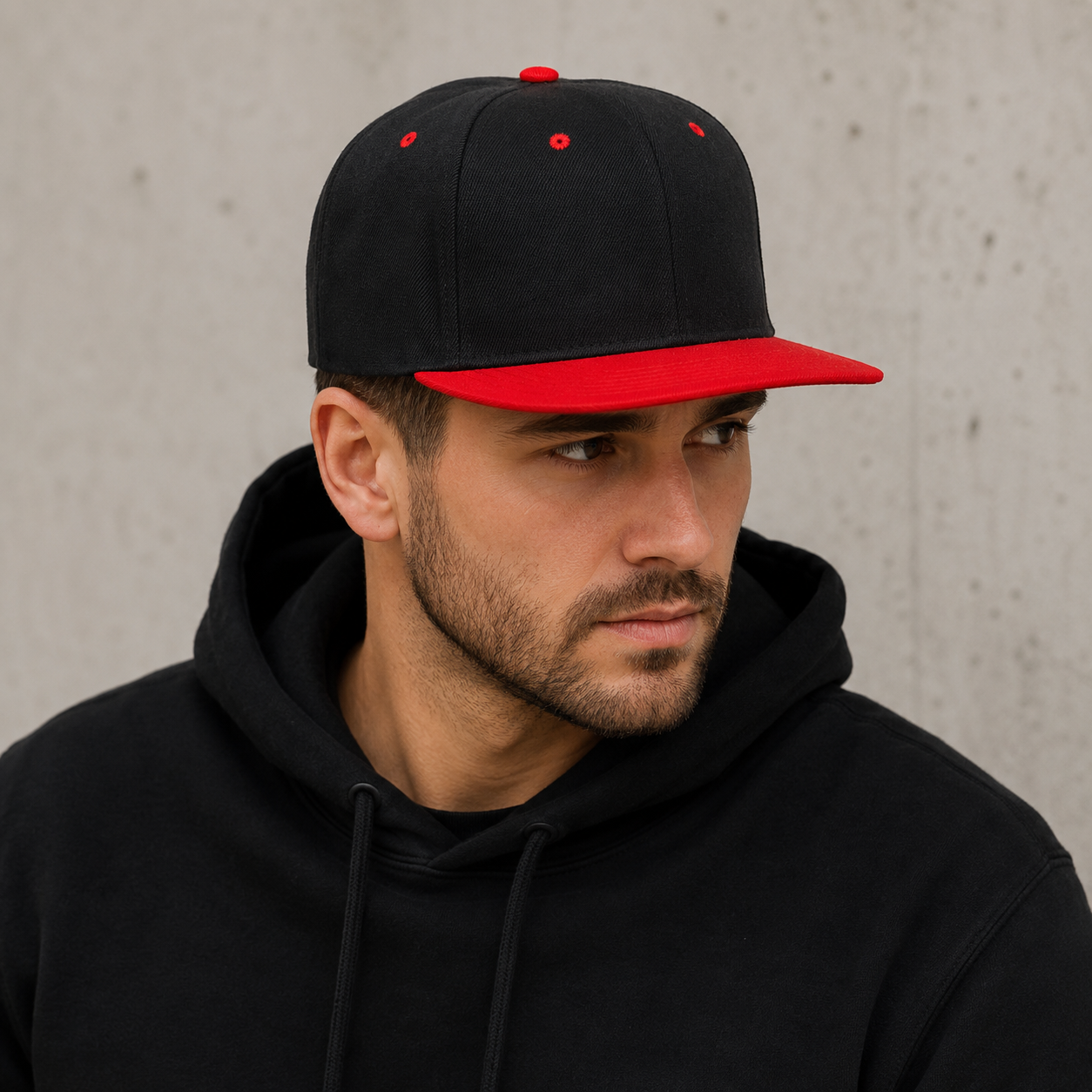 Zweifarbige Snapback-Cap – Verstellbare Baseballmütze aus Baumwolle und Acryl von Hatloom