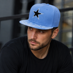 Black Star Snapback Adjustable Caps – Acrylic Hatloom With Cashew Flower Visor