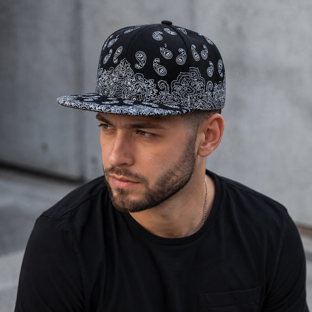 Cashew Flowers Snapback – Adjustable Acrylic Floral Baseball Style Cap by Hatloom