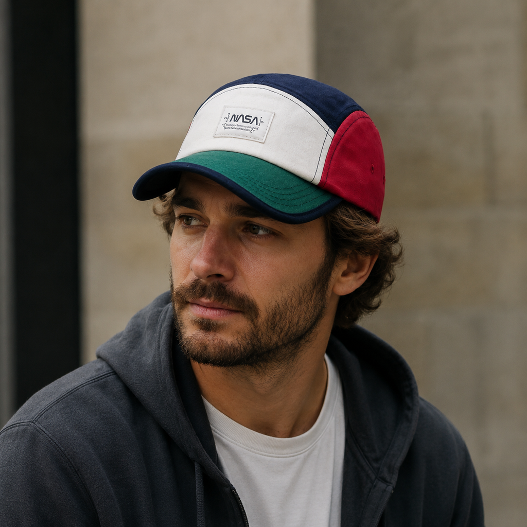 NASA Baseball Cap – Adjustable 5-Panel Acrylic Short Brim Hat for Summer