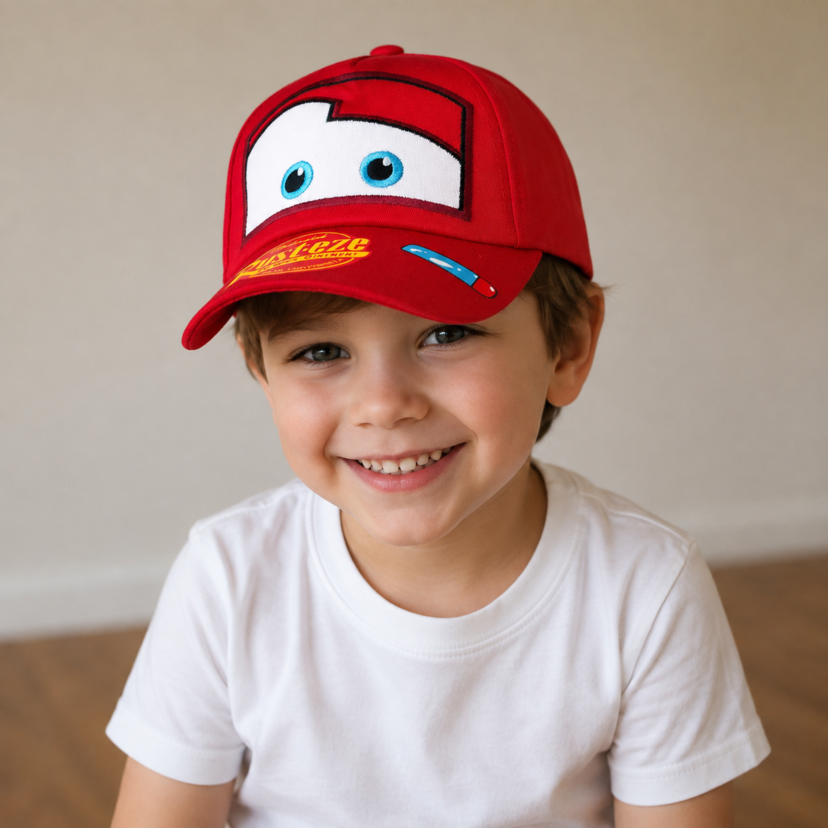 Kids Baseball Cap – Adjustable Cotton Lightning McQueen Hat for Toddlers