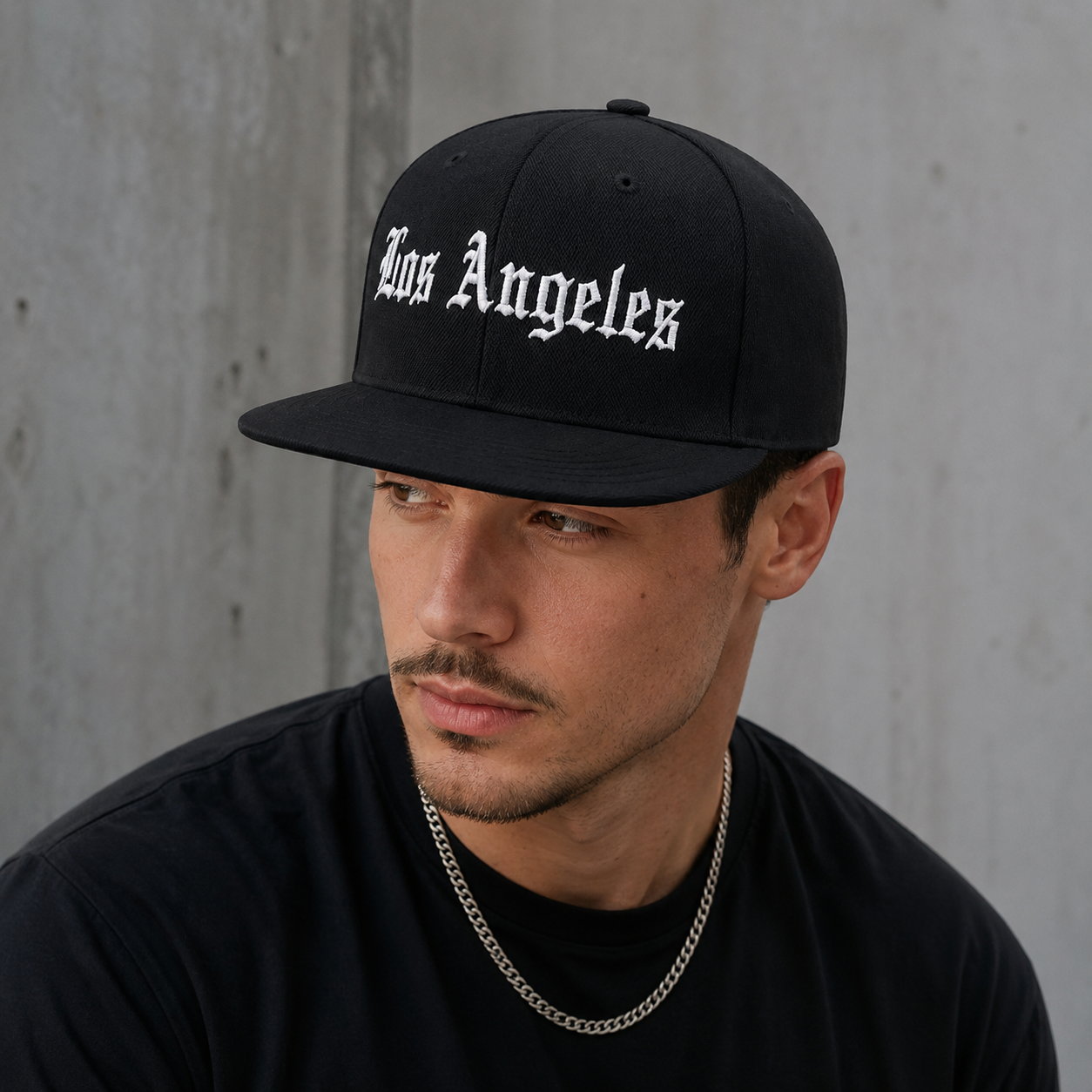 Gothic Snapback Cap – Adjustable Cotton Acrylic Hat with Embroidered Logo