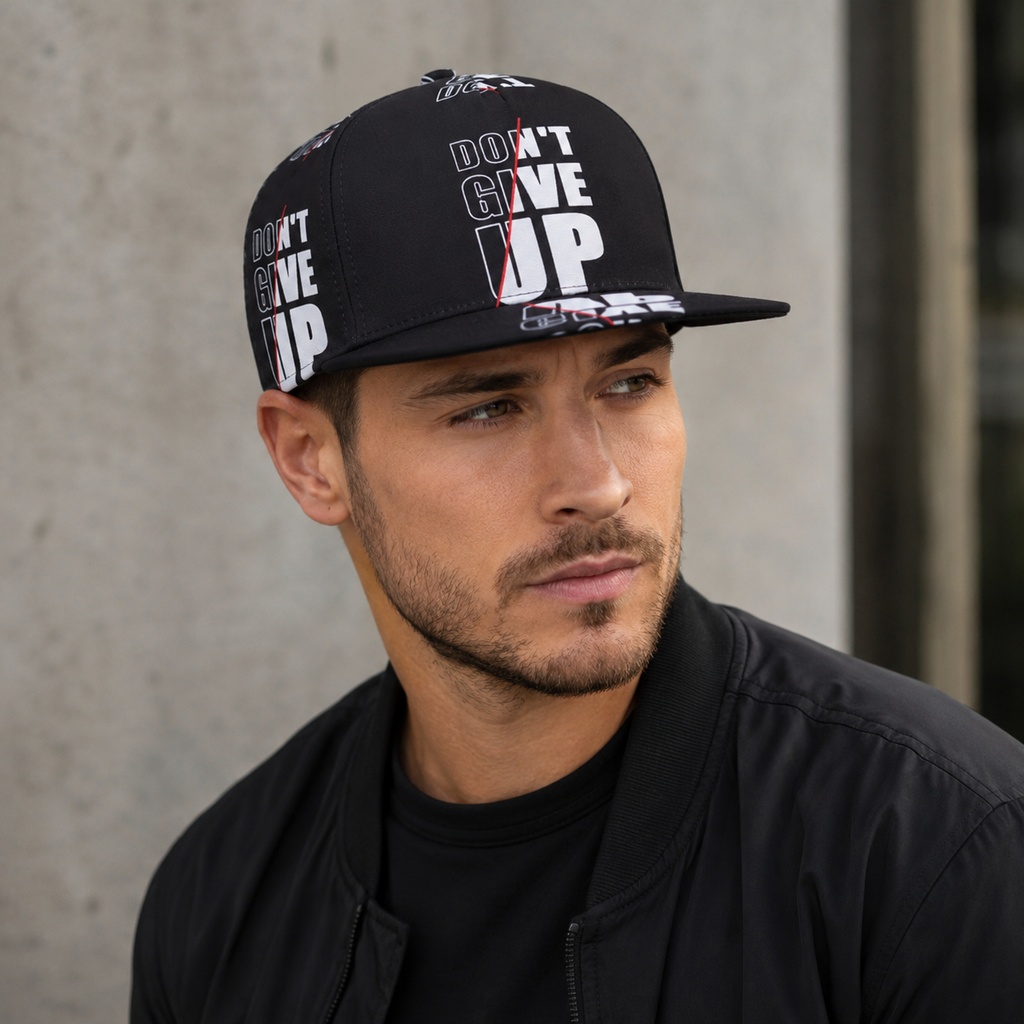Black Snapback Cap – Adjustable Urban Streetwear Hat For Men & Women