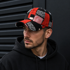Cotton Baseball Cap – Adjustable Wooden Pattern Hat | Lightweight Summer Headwear