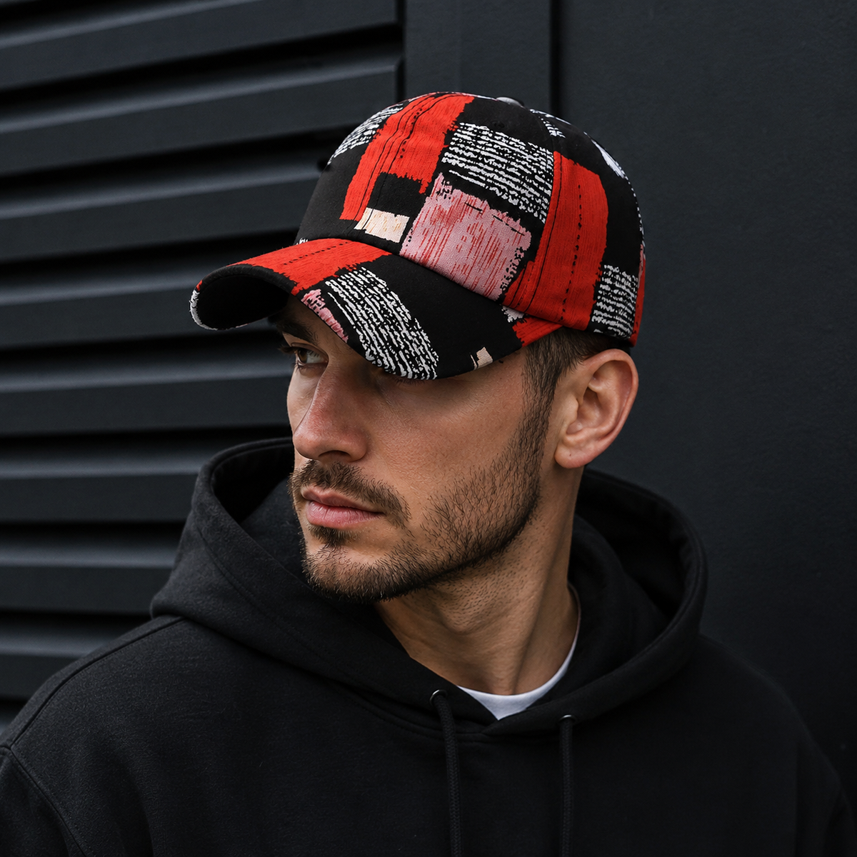 Cotton Baseball Cap – Adjustable Wooden Pattern Hat | Lightweight Summer Headwear