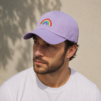 Cotton Baseball Cap – Adjustable Rainbow Embroidered Breathable Summer Hat