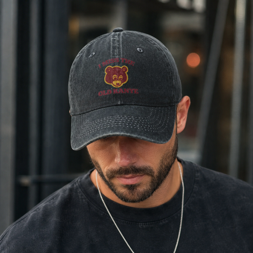 I Miss The Old Kanye Cap – Adjustable Cotton Baseball Hat With Bear Logo