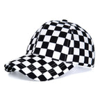 Chessboard Lattice Plaid Baseball Cap