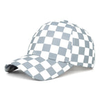 Chessboard Lattice Plaid Baseball Cap