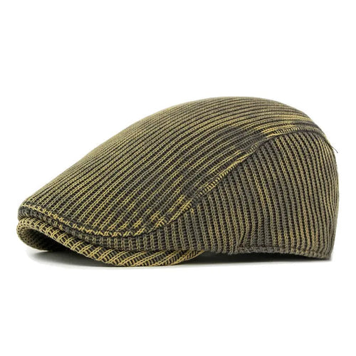 Gray Corduroy Flat Cap