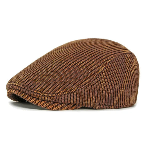 Khaki Corduroy Flat Cap