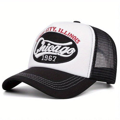 Black Chicago Trucker Cap
