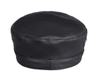 Chicago Plain Genuine Leather Army Cap