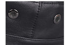Chicago Plain Genuine Leather Army Cap
