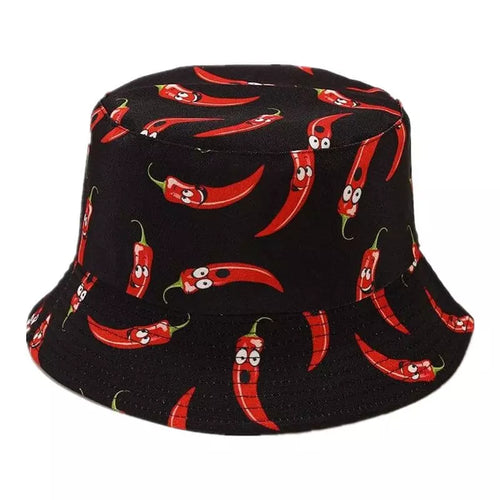 Black Chilli Peppers Bucket Hat