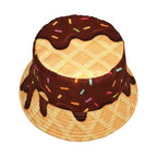 Chocolate Waffle Reversible Bucket Hat