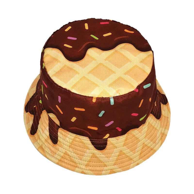 Chocolate Waffle Reversible Bucket Hat