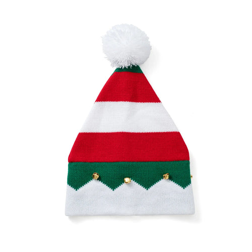 White and red Christmas Elf Beanie
