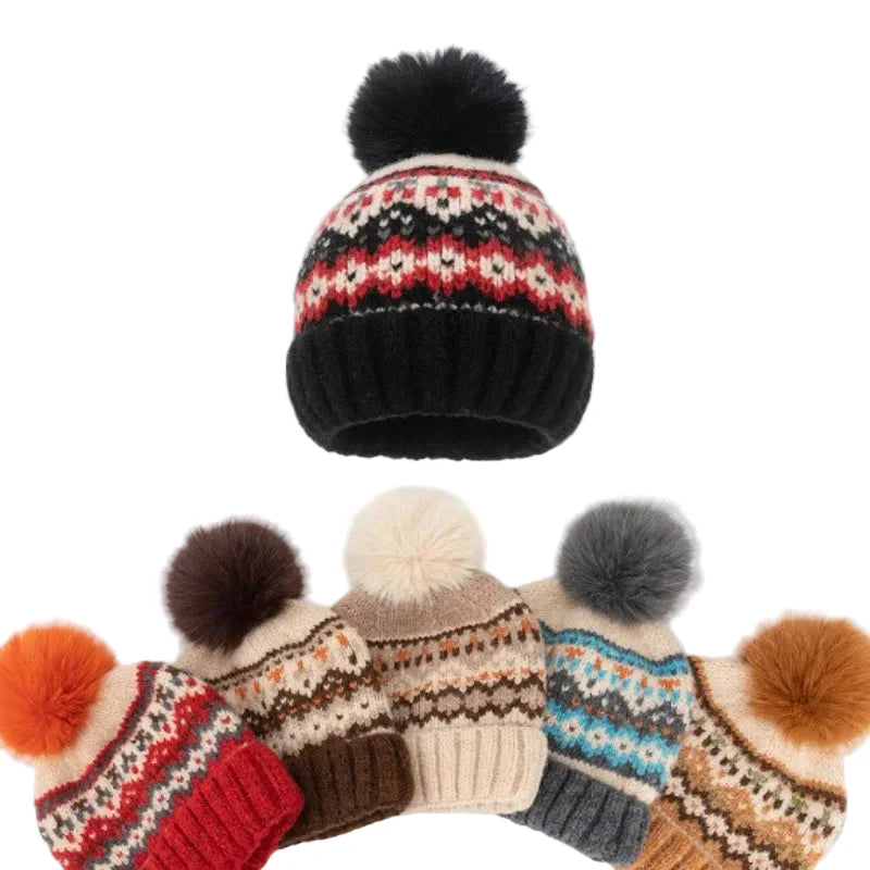 Christmas Winter Pom Pom Knitted Beanie