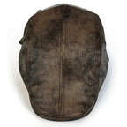 Clapton Retro Distressed Suede Duckbill Flat Cap