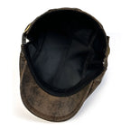 Clapton Retro Distressed Suede Duckbill Flat Cap